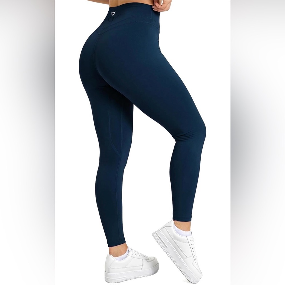 TomTiger Women's Butt Lift Navy Leggings. Size L